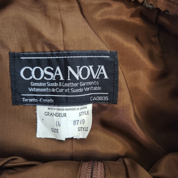 Vintage Brown Suede Leather Skirt Old Money Classic Preppy Size 14 Fits Size M - Picture 11 of 11